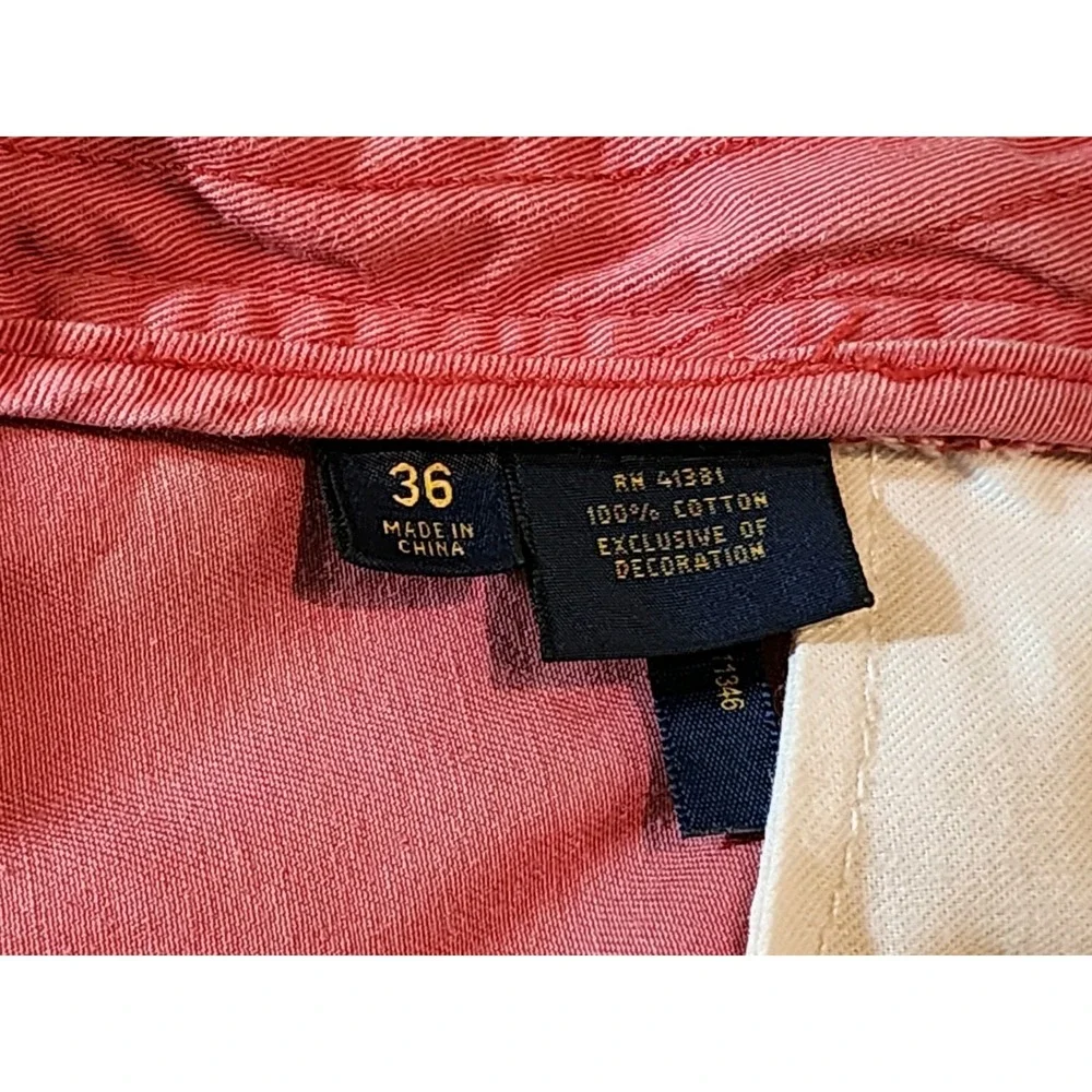 Polo Ralph Lauren Men's Chino Shorts Pink Size 36 Inseam‎ 10 Flat Front Cotton